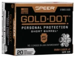 Speer Ammunition SPR GOLD DOT 9MM+P 124G HP SB 20/200