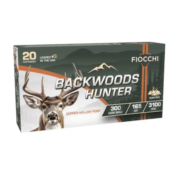 Fiocchi Ammunition Fiocchi Backwoods Hunter Rifle Hunter .300 Win Mag 165gr CHP 3100 fps 20/ct