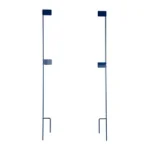 Birchwood Casey B/C ADJUSTABLE TARGET STAKES 36-inch pair, front view with blue tabs