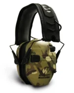 Walkers Game Ear Walker's Razor Slim Shooter Folding Electronic Muff, tan camo ear cups