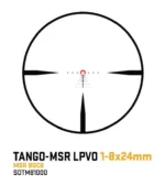 Sig Sauer Tango MSR LPVO, circular reticle graphic with black posts and red center aiming point