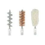 Birchwood Casey 20GA Brush/Mop Cleaning 3-Pack, silver spiral, bronze brush and white mop