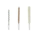 Birchwood Casey 22CAL Brush/Mop Cleaning 3-Pack, silver spiral, bronze brush and white mop
