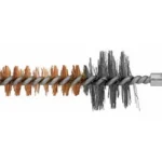 Birchwood Casey B/C MSR CHAMBER BRUSH bronze and steel bristles with threaded end, side view