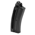 Heckler & Koch HK416 magazine black angled view with curved body and loading button
