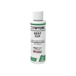 AOB Tipton Best CLP, front view of a white bottle with green label accents and white cap