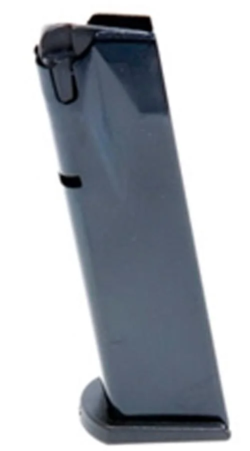 primary-51312 ProMag Sig Sauer P226 Magazine, blued steel angled front view with black base plate