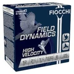 Fiocchi Ammunition Fiocchi Field Dynamics Shotshells 12 ga 2-3/4" 1-1/4 oz 1330 fps #6 25/rd