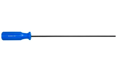 primary-5134 Birchwood Casey B/C COATED HANDGUN CLEANING ROD 12, black rod with blue handle, side view