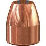 Speer Ammunition SPR GOLD DOT, copper-coloured hollow-point bullet in front angled view