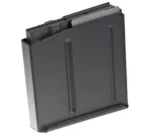 Ruger Precision Rifle Single Stack Magazine, black, angled side view with metal body
