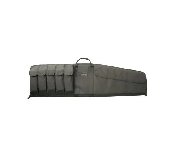 BLACKHAWK BH SPRTSTR TACT RFL CS LRG black end view with molded panels and carry handle