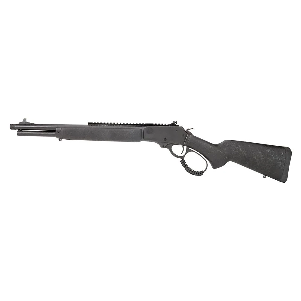 primary-51445 Rossi R95 Triple Black, right-side view of black lever-action rifle with full stock