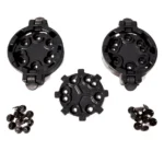 BLACKHAWK BH SERPA QUICK DISCONNECT KIT BLK, top view of three black discs and mounting screws