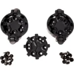 BLACKHAWK BH SERPA QUICK DISCONNECT KIT BLK, top view of three black discs and mounting screws