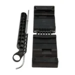 AOB Wheeler Delta Series AR-15 Upper Vise Block Clamp, black disassembled parts and locking pin