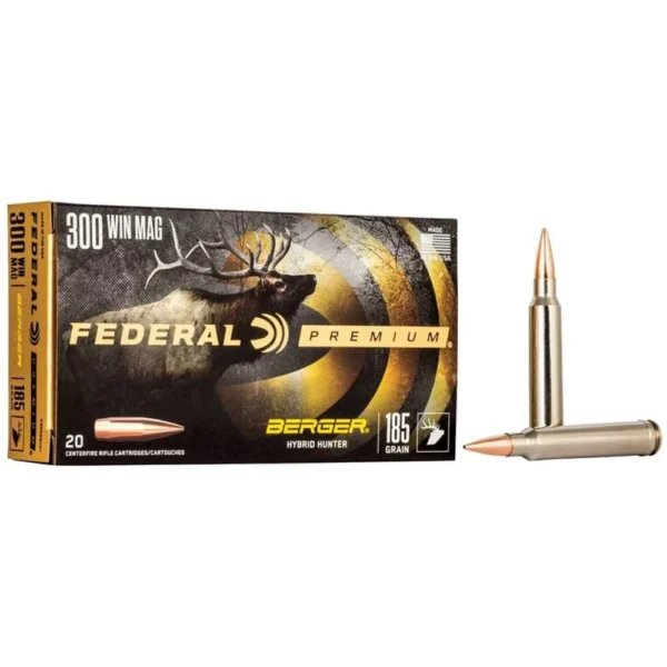 Federal Cartridge Co. Federal Classic Hunter Berger Hybrid Rifle Ammunition .300 Win Mag 185 gr BTHP 2950 fps 20/ct