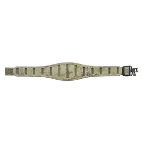 Blackpowder Products Inc-Quake The Claw Contour Sling, camo top view with padded center and swivels