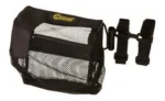 AOB Caldwell Universal Brass Catcher SA, black mesh catcher with rail mount, angled view