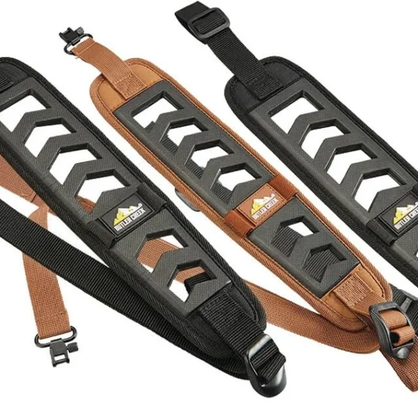 Butler Creek Featherlight Black Rifle W/ Swivels, three padded slings in black and brown