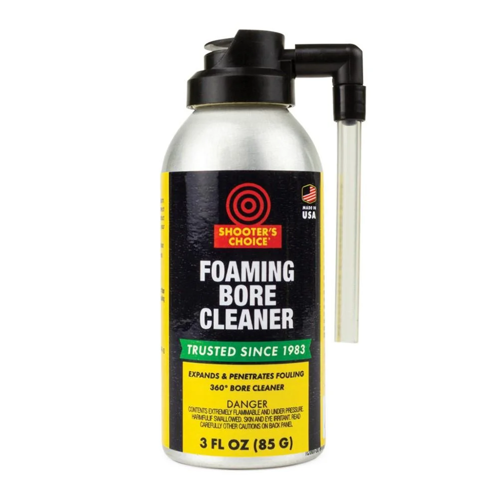 primary-51620 Shooter's Choice Foaming Bore Cleaner silver aerosol can with black nozzle
