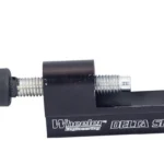 AOB Wheeler Delta Series AR Trigger Guard Install Tool, black side view with threaded handle