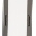 AOB Caldwell Cordless 75 LED Vault Light, front view with white panel and grey frame