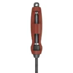 AOB Tipton Deluxe 1-Piece Carbon Fiber Cleaning Rod, red handle and black rod, top view