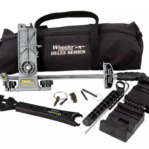 AOB Wheeler Delta Series AR Armorer's Essentials Kit with black bag and assorted tools