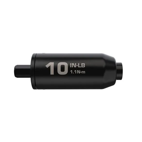 AOB Wheeler FAT Stix Individual Limiter, black cylindrical limiter marked 10 IN-LB in side view