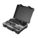 AOB Wheeler 100pc Professional FAT Wrench Screwdriver Set, open black case with tools and bits
