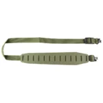 Blackpowder Products Quake Claw 2.0 Rifle Sling, OD green, laid flat with padded shoulder section