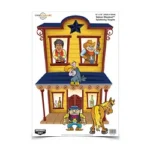 Birchwood Casey B/C PREGAME SALOON TGT 8-12X18, front view with colorful Wild West saloon design