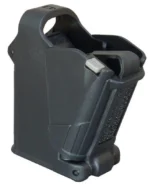 MagLULA UpLULA universal pistol magazine loader, black angled front and side view