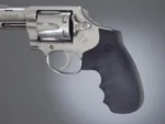 Hogue Colt Detective Special Diamondback Rubber Monogrip, black finger-groove grip on revolver