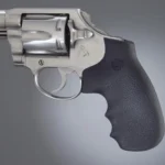 Hogue Colt Detective Special Diamondback Rubber Monogrip, black finger-groove grip on revolver