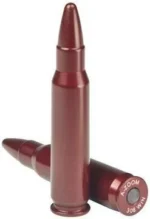 A-Zoom AZOOM SNAP CAPS 308WIN, two red snap caps shown upright and on their side
