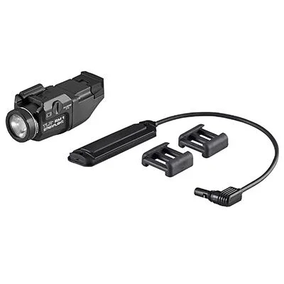 primary-51853 Streamlight TLR RM 1 black rail light with pressure switch, cable and mounting accessories