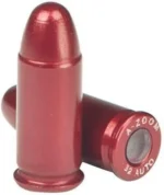 Pachmayr/Tacstar Division A-Zoom Metal Snap Caps, red, two-piece front and base view