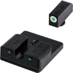 TRUGLO TRIT PRO TAURUS MIL/SLM WHT, black front and rear sights with green circular inserts