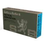 Mag-Tech/Sellier-Bellot S&B Tactical Rifle Ammunition, green and blue box in angled view