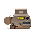 EOTech HWS EXPS3 Holographic Weapon Sight, tan side view with hood, buttons and lens