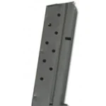 Kimber Magazine 1911 Handgun Magazine, angled view of stainless magazine with witness holes