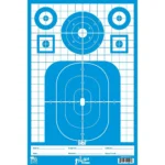 Pro-Shot Products Tactical Precision Target, blue front view with grid and multiple target zones