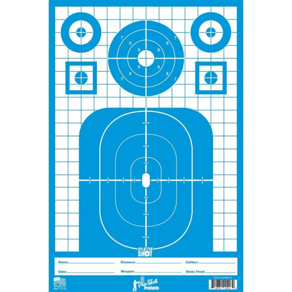 Pro-Shot Products Tactical Precision Target Pistol/Rifle/Shotgun Blue 8/ct