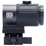 EOTech G43 Micro Magnifier, black right-side view with adjustment dial and QD switch-to-side mount