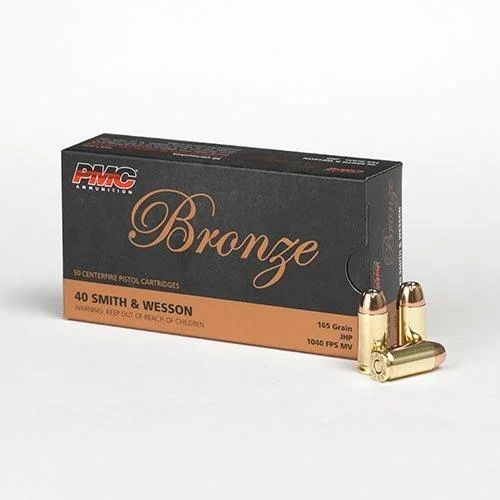 PMC AMMUNITION PMC Bronze Handgun Ammunition .40 S&W 165 gr JHP 1040 fps 50/ct
