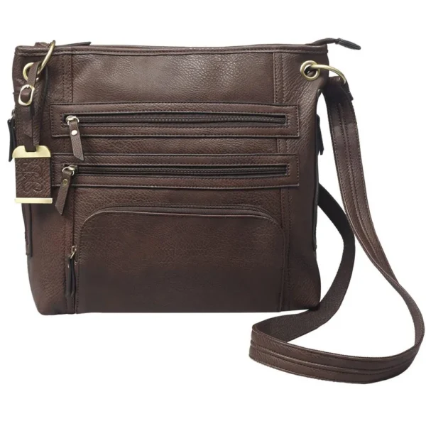 Bulldog Cases Bulldog Large Cross Body Style Purse w/Holster Chocolate Brown