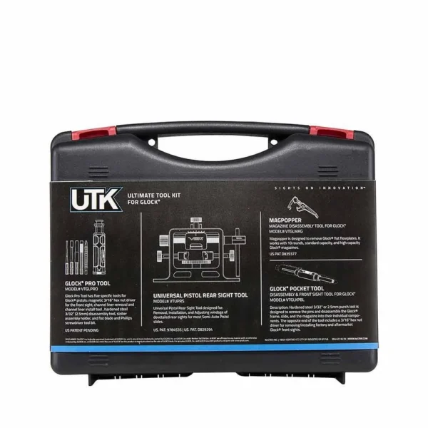NcStar VISM Ultimate Tool Kit, front of black hard case with handle, red latches and printed label