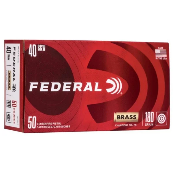 Federal Cartridge Co. Federal Champion Handgun Ammunition .40 S&W 180 gr FMJ 1000 fps 50/ct